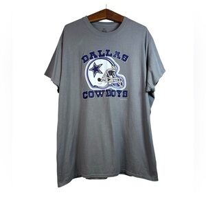 George Mens Dallas Cowboys NFL Graphic T-Shirt Gray Blue Size 3XL